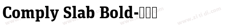Comply Slab Bold字体转换
